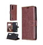 LuxeBass hoesje geschikt voor Samsung Galaxy A10s hoesje book case + 2 stuks Glas Screenprotector bruin