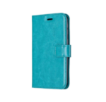 LuxeBass hoesje geschikt voor Samsung Galaxy A40 hoesje book case + 2 stuks Glas Screenprotector turquoise