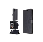 LuxeBass hoesje geschikt voor Samsung Galaxy A42 hoesje book case + 2 stuks Glas Screenprotector zwart