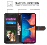 LuxeBass hoesje geschikt voor Samsung Galaxy J6 2018 hoesje book case + 2 stuks Glas Screenprotector zwart