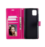 LuxeBass hoesje geschikt voor Samsung Galaxy M51 hoesje book case + 2 stuks Glas Screenprotector roze