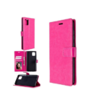 LuxeBass hoesje geschikt voor Samsung Galaxy M51 hoesje book case + 2 stuks Glas Screenprotector roze
