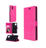 LuxeBass hoesje geschikt voor Samsung Galaxy Note 20 hoesje book case + 2 stuks Glas Screenprotector roze