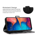 LuxeBass hoesje geschikt voor Samsung Galaxy S6 hoesje book case + 2 stuks Glas Screenprotector zwart