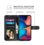 LuxeBass hoesje geschikt voor Samsung Galaxy S6 hoesje book case + 2 stuks Glas Screenprotector zwart