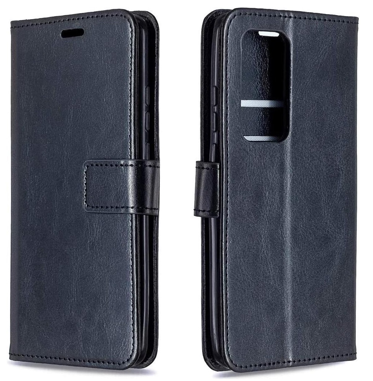 Hoesje geschikt voor Oppo A54 5G & Hoesje geschikt voor Oppo A74 5G hoesje book case zwart van LuxeBass