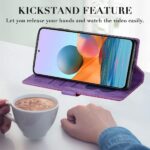 Hoesje geschikt voor Oppo A73 Glitter Bookcase met rits van LuxeBass - hoesje - portemonneehoesje - Paars