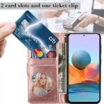 Hoesje geschikt voor Samsung Galaxy A10s Glitter Bookcase met rits - hoesje - portemonneehoesje - Rosé Goud