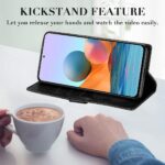 Hoesje geschikt voor Samsung Galaxy A10s Glitter Bookcase met rits - hoesje - portemonneehoesje - Zwart