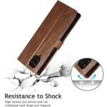 Hoesje geschikt voor Samsung Galaxy A12 Book case met ritssluiting van LuxeBass - Flipcover - Magnetisch - 5 kaarten houder - Donkerbruin