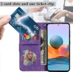 Hoesje geschikt voor Samsung Galaxy A12 Glitter Bookcase met rits - hoesje - portemonneehoesje - Paars