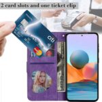 Hoesje geschikt voor Samsung Galaxy A41 Glitter Bookcase met rits - hoesje - portemonneehoesje - Paars