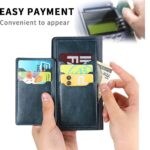 Hoesje geschikt voor Samsung Galaxy A51 / A51s Book case met ritssluiting van LuxeBass - Flipcover - Magnetisch - 5 kaarten houder - Donkerblauw