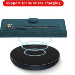 Hoesje geschikt voor Samsung Galaxy A51 / A51s Book case met ritssluiting van LuxeBass - Flipcover - Magnetisch - 5 kaarten houder - Donkerblauw