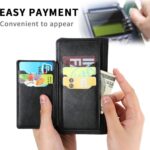 Hoesje geschikt voor Samsung Galaxy A51 / A51s Book case met ritssluiting van LuxeBass - Flipcover - Magnetisch - 5 kaarten houder - Zwart