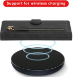 Hoesje geschikt voor Samsung Galaxy A51 / A51s Book case met ritssluiting van LuxeBass - Flipcover - Magnetisch - 5 kaarten houder - Zwart