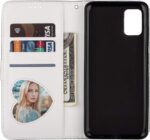 Hoesje geschikt voor Samsung Galaxy A51 Glitter Bookcase met rits - hoesje - portemonneehoesje - Zilver