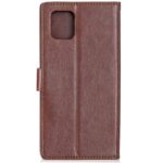 Hoesje geschikt voor Samsung Galaxy M12 hoesje book case bruin van LuxeBass