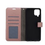 Hoesje geschikt voor Samsung Galaxy M12 hoesje bookcase Goud van LuxeBass