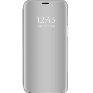 Hoesje geschikt voor Samsung Galaxy S21 Ultra Hoesje - Clear View Case - Zilver