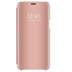 Hoesje geschikt voor Samsung Galaxy S21 Ultra Hoesje - Clear View Case - Rosé Goud