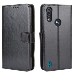 Boekhoesje geschikt voor Motorola Moto E6i/E6S - Zwart