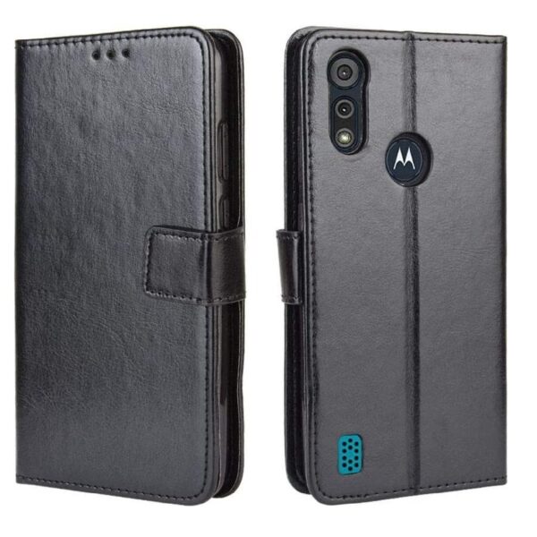 Boekhoesje geschikt voor Motorola Moto E6i/E6S - Zwart