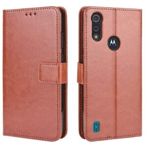 Boekhoesje geschikt voor Motorola Moto E7i Power - Bruin