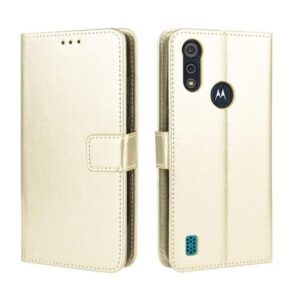 Boekhoesje geschikt voor Motorola Moto E7i Power - Goud