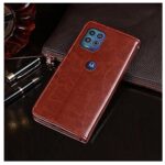 Boekhoesje geschikt voor Motorola Moto G100 - Bruin
