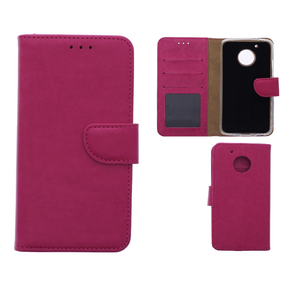 Boekhoesje geschikt voor Motorola Moto G5 - Roze