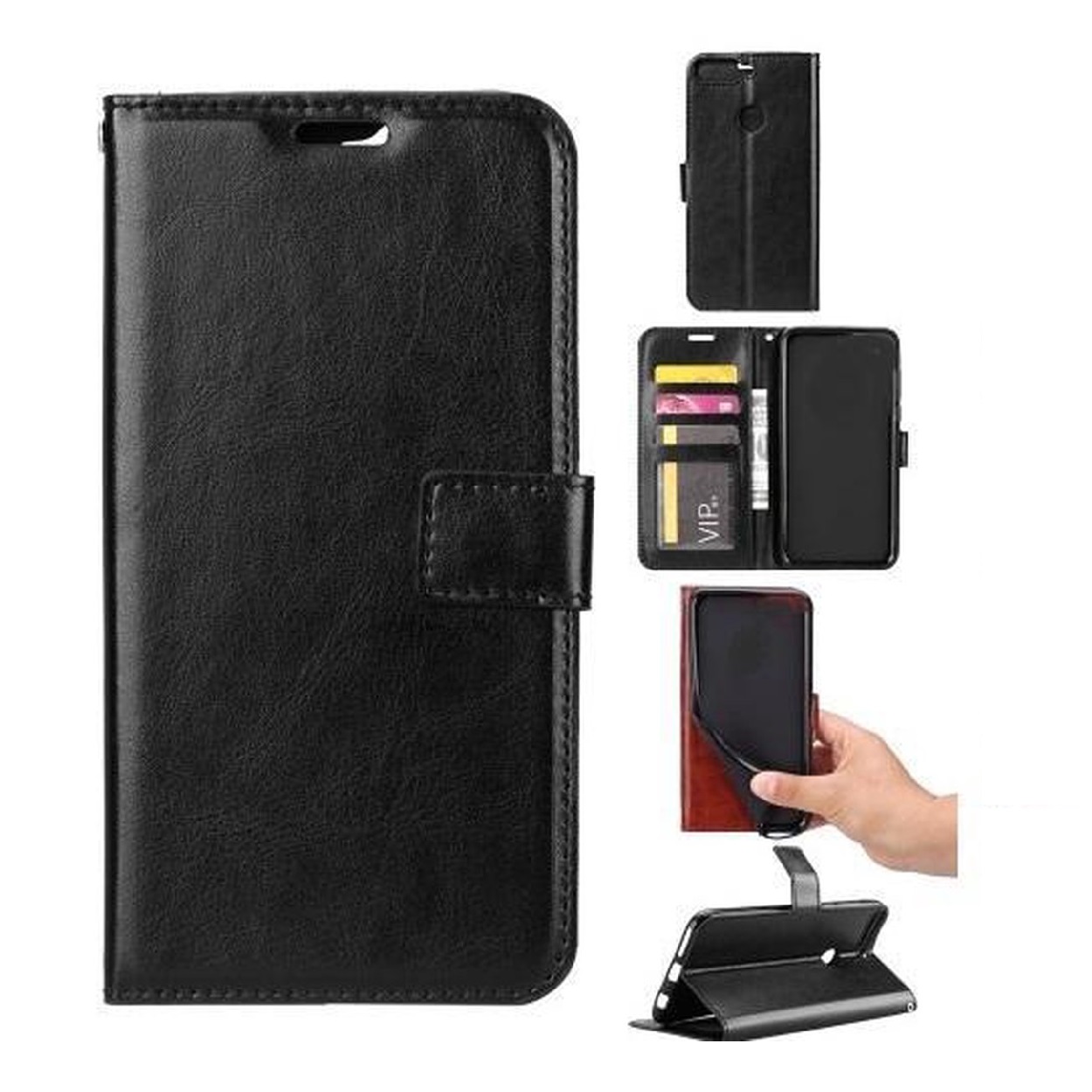 Boekhoesje geschikt voor Motorola Moto G5 - Zwart