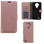 Boekhoesje geschikt voor Nokia 1.4 - Rosegoud