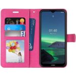 Boekhoesje geschikt voor Nokia 1.4 - Roze