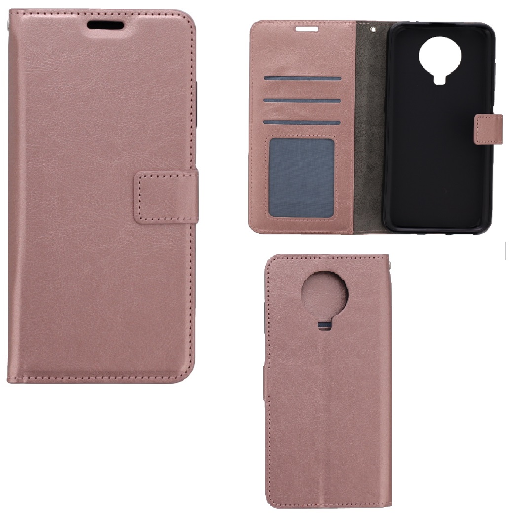 Boekhoesje geschikt voor Nokia G10/G20 - Rosegoud