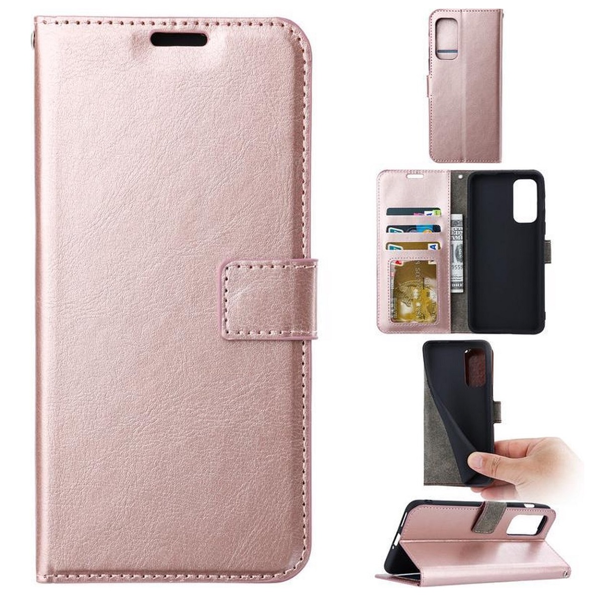 Boekhoesje geschikt voor Oppo A94 (5G) - Rosegoud