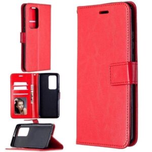 Boekhoesje geschikt voor Oppo Find X3 Lite - Rood