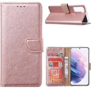 Boekhoesje geschikt voor Oppo Find X3 Lite - Rosegoud