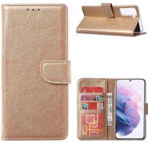 Boekhoesje geschikt voor Samsung Galaxy S21FE - Goud