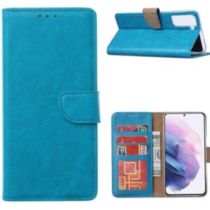 Boekhoesje geschikt voor Samsung Galaxy S21FE - Turquoise