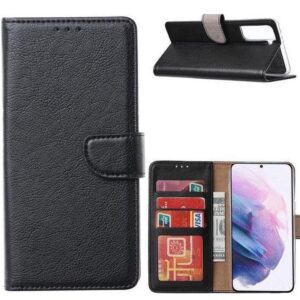Boekhoesje geschikt voor Samsung Galaxy S21FE - Zwart