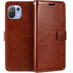 Boekhoesje geschikt voor Xiaomi Mi 11 - Bruin