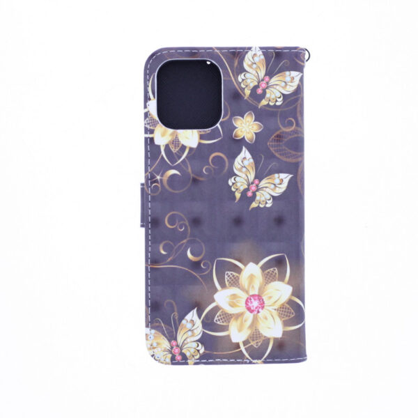 Boekhoesje met print geschikt voor Apple iPhone 12 - Butterflies And Flowers 3D
