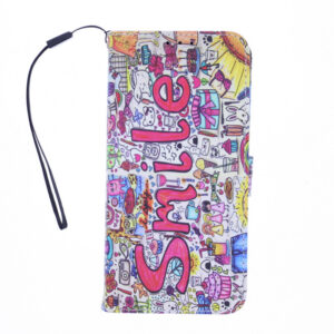Boekhoesje met print geschikt voor Apple iPhone 12 - Smile Graffiti