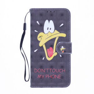 Boekhoesje met print geschikt voor Oppo A5 (2020);OPPO A9 (2020) - Don't Touch My Phone Duck 3D