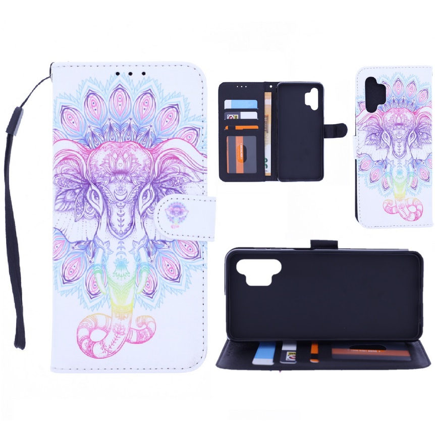 Boekhoesje met print geschikt voor Oppo A5 (2020);OPPO A9 (2020) - Elephant 3D