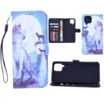 Boekhoesje met print geschikt voor Samsung Galaxy A22 4G - Wolf