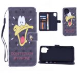 Boekhoesje met print geschikt voor Samsung Galaxy A42 - Don't Touch My Phone Duck 3D