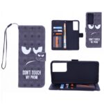 Boekhoesje met print geschikt voor Samsung Galaxy S21 Ultra - Don't Touch My Phone 3D