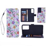 Boekhoesje met print geschikt voor Samsung Galaxy S21 Ultra - Flowers